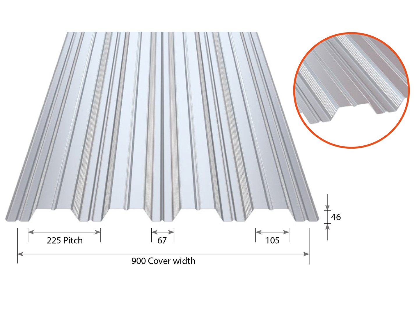 RoofDek D46 Perforated