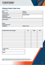 Viriform Purlins Order Form